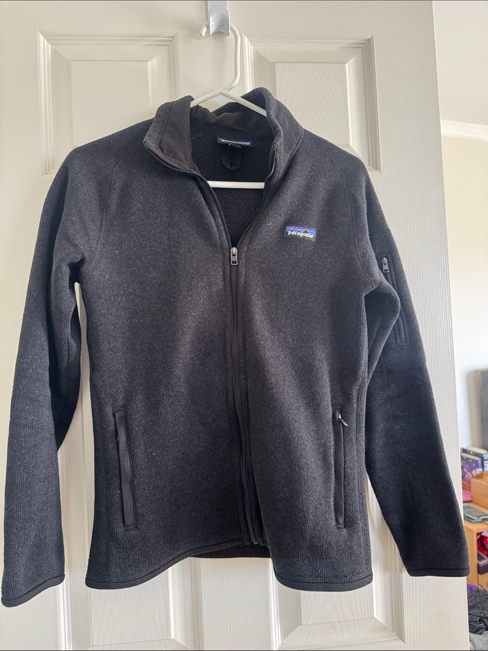 Patagonia Black Full-Zip Fleece Jacket with Logo